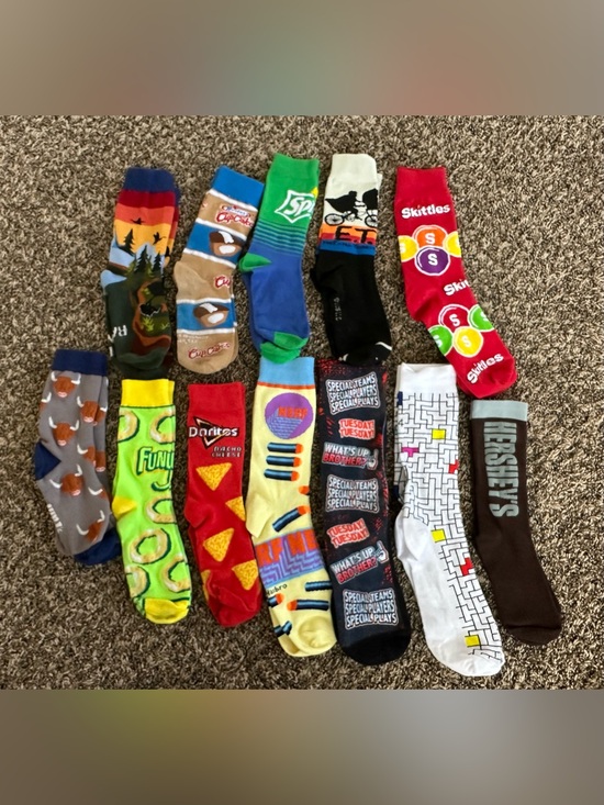 Other - Fun Collection of Novelty Pop-culture Crew Socks - 12 pair